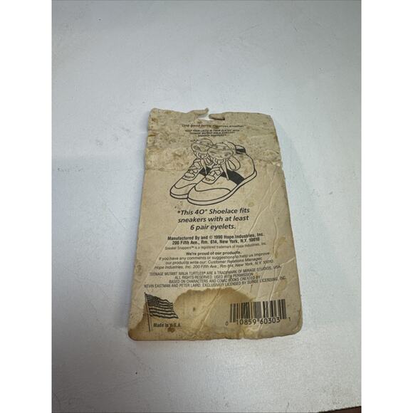 Vintage 1990 Teenage Mutant Ninja Turtles TMNT Shoelaces - Picture 2 of 2